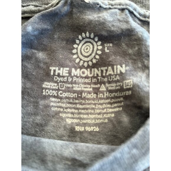 The Mountain Skeleton Play Dead playing Guitar Blue/black Tie Dye Goth Sz Large - Picture 6 of 8